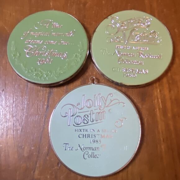 Hallmark Christmas Ornaments Vintage Norman Rockwell 1980-87 Extra 1981 Cameo - Picture 7 of 8